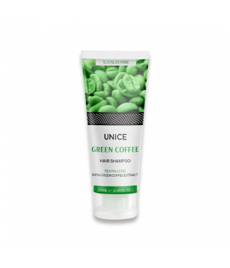 Шампунь для волосся Unice з екстрактом зеленої кави, 250 мл