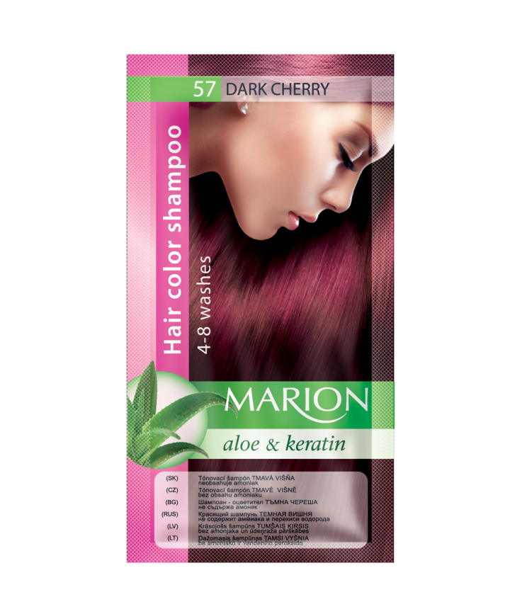 Відтіночний шампунь Marion Color, 57 Темна вишня, 40 мл