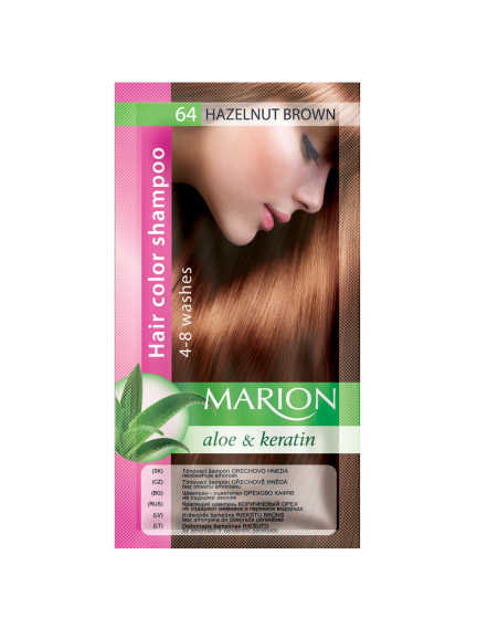 Відтіночний шампунь Marion Color, 64 Горіховий коричневий, 40 мл