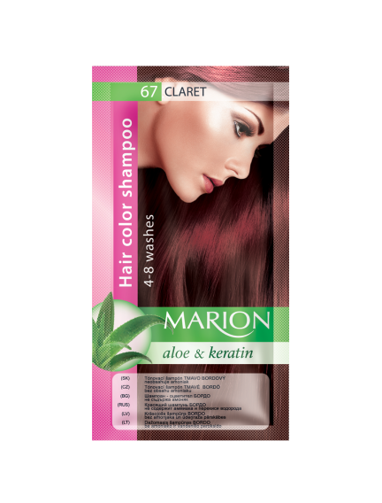 Відтіночний шампунь Marion Color, 67 Бордовий, 40 мл