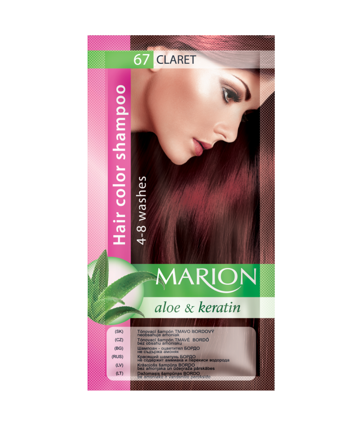 Відтіночний шампунь Marion Color, 67 Бордовий, 40 мл