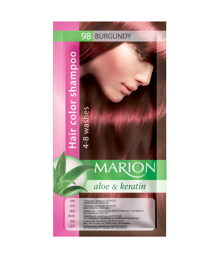 Відтіночний шампунь Marion Color, 98 Бургунді, 40 мл