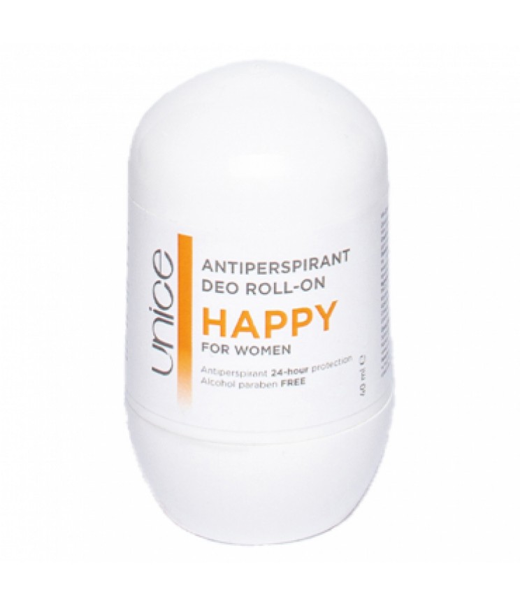 Жіночий кульковий дезодорант-антиперспірант Unice Happy, 40 мл