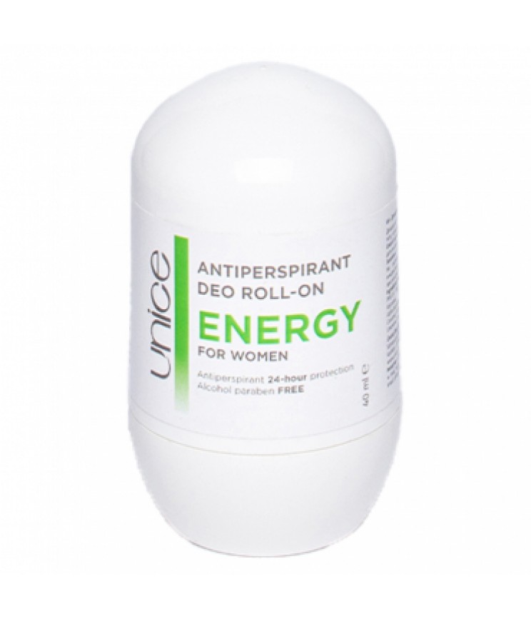 Жіночий кульковий дезодорант-антиперспірант Unice Energy, 40 мл