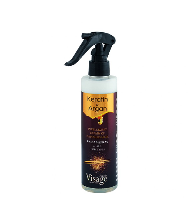 Бальзам-спрей для волосся з кератином та аргановою олією Visage, 200 мл